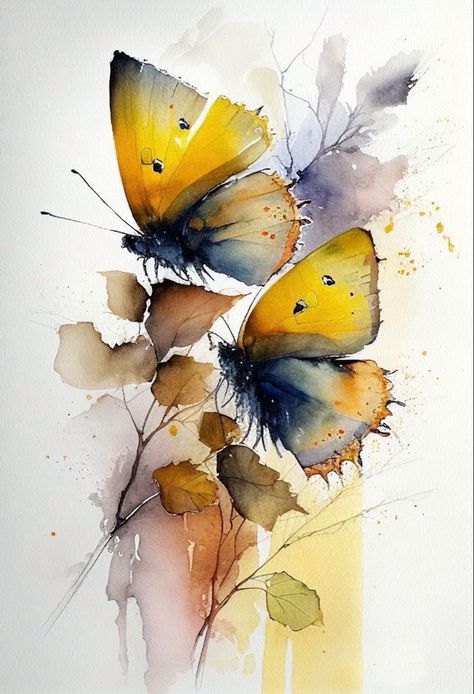 Andrew Simoson | WATERCOLOR | Butterfly Portrait Abstract Watercolor Tutorial, Butterfly Portrait, Loose Watercolour, Watercolor Paintings Nature, Butterfly Art Painting, Watercolor Butterfly, Diy Watercolor Painting, Wildlife Paintings, Watercolor Sketchbook