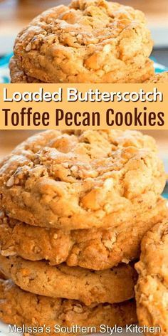 Toffee Pecan Cookies, Pecans Cookies, Cookies For Fall, Cookie Perfection, Butterscotch Toffee, Chips Recipes, Butterscotch Cookies, Toffee Cookies, Best Cookies