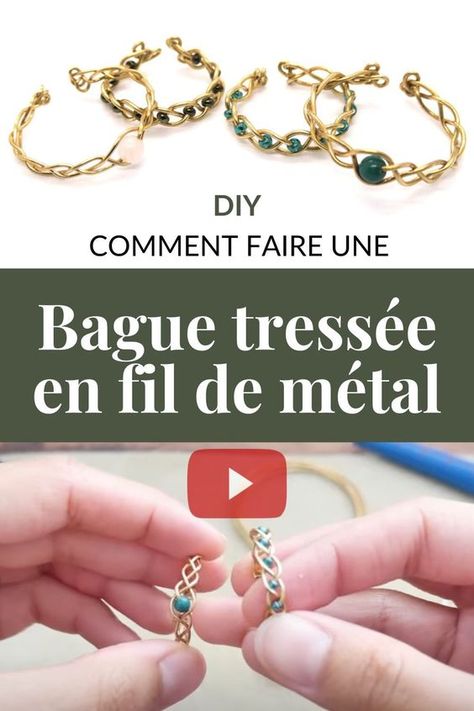 Apprenez à faire cette bague en fil de métal facilement avec notre vidéo explicative! Faites vous-même vos bijoux! Diy Wire Jewelry Rings, Wire Jewelry Rings, Wire Wrapping Tutorial, Friendship Jewelry, Diy Wire Jewelry, Handmade Wire Jewelry, Ring Crafts, Tiffany Heart, Heart Charm Bracelet