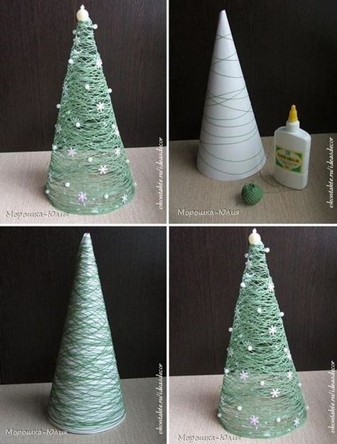 60 Ideias Para uma Decoração de Natal Simples e Bonita | Revista Artesanato Easy Christmas Decorations, Easy Christmas Crafts, Christmas Crafts Decorations, Christmas Decorations To Make, Christmas Market, Christmas Deco, Xmas Crafts, Christmas Crafts Diy, Crafts To Do