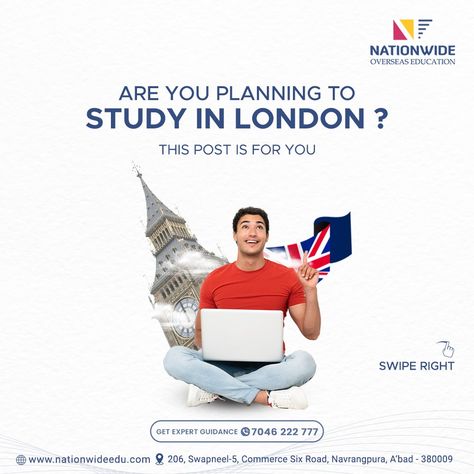 Are you thinking about studying in the United Kingdom? Look no further than London! These three universities are excellent places to begin your search. For more info, Call us: +91 7046222777 #Nationwide #StudyinLondon #UniversityinLondon #StudyAbroad #StudyOverseas #immigrationconsultants #education #uk #ukstudyvisa #StudyinUK #StudentVisa #Ahmedabad Uk Study Visa, Study In Uk, Study In London, Visa Consultant, London University, Immigration Consultant, Uk Education, Packaging Template Design, Photoshop Design Ideas