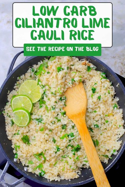 Enjoy a fresh and flavorful twist on cauliflower rice with this Cilantro Lime Cauliflower Rice with Coconut! This low-carb, diabetic-friendly dish is perfect as a side or a light meal, bursting with zesty lime, fresh cilantro, and a hint of coconut. Quick, easy, and absolutely delicious! Steamed Cauliflower Rice Recipes, Keto Rice, Lime Cauliflower Rice, Cauliflower Rice Easy, Cauliflower Rice Recipe, Cilantro Lime Cauliflower Rice, Copycat Chipotle, Carb Sides, Raw Cauliflower