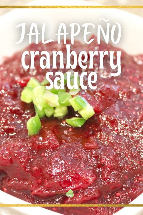 Cranberry Sauce with a little kick is not only perfect for Thanksgiving but it is also perfect for a charcuterie board, with chicken, or even stirred into roasted brussels sprouts. Jalapeno Cranberry Sauce, Spicy Cranberry Sauce, Cranberry Jalapeño, Easy Holiday Side Dishes, Festive Appetizers, Cranberry Relish, Cranberry Sauce Recipe, Orange Sauce, Cranberry Recipes