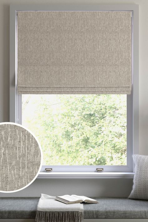 Buy Heavyweight Chenille Roman Blind from the Next UK online shop Roman Blinds Design, Blackout Roman Blinds, Roman Curtains, Blinds Design, Made To Measure Blinds, Roman Blind, Lined Curtains, Window Dressings, Roman Blinds