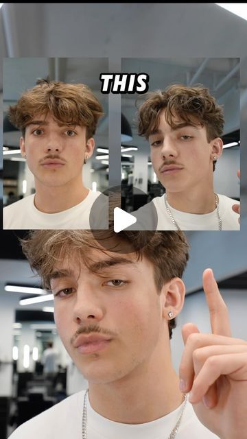 Elijah Forcier on Instagram: "Middle part hairstyle Tutorial ✨  What hairstyle do you want to see next?  Let me know down in the comments below 👇🏻  Also dm me or comment any questions you might have, always active in the comments 💬 . . . . #Hairstyle #hairtutorial #haircare #menshair #hairstyles #hairtransformation #haircut #barber #hair" Curtain Middle Part Men, Middle Part Hairstyles Men Straight, Mens Middle Part, Messy Middle Part Men, Middle Part Fringe, Medium Length Middle Part, Middle Part Fade, Middle Part Men, Middle Part Flow