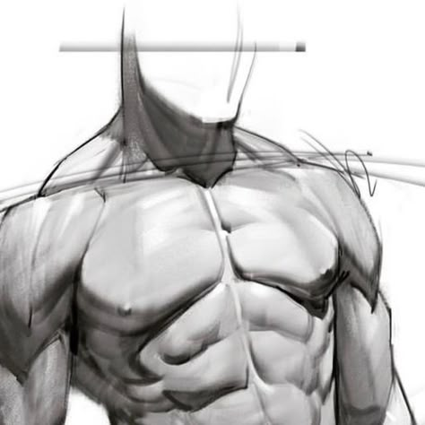 Chest Muscles Reference, Chest Muscles Anatomy Drawing Reference, Armpit Muscle Reference, Male Body Shading, Muscular Man Anatomy Drawing, Anatomy Reference Muscle, Anatomy Male Reference, Male Chest Anatomy, Abs Drawings