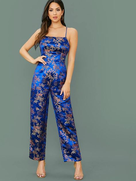 Brocade Jumpsuit, Lengha Blouse Designs, Fancy Jumpsuit, Trendy Outfits Indian, Fashion Design Collection, Indian Dresses Traditional, Indian Gowns Dresses, Pantsuits For Women, Stylish Party Dresses