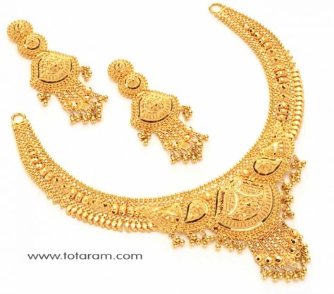 Gold Neckles, Indian Gold Necklace Designs, Indian Gold Jewellery Design, Indian Gold Jewelry, 22k Gold Necklace, Temple Jewelry Necklace, Gold Jewels Design, Gold Bridal Necklace, Gold Necklace Indian