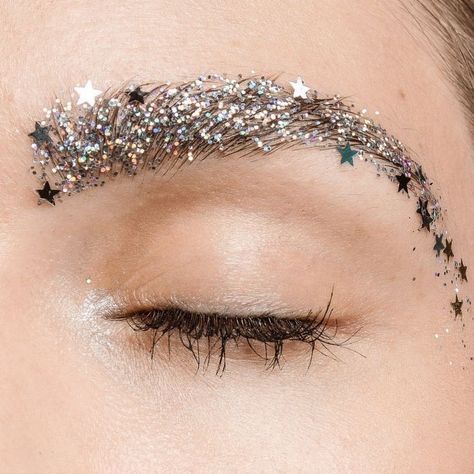 Coachella Make-up, Glitter Brows, Silvester Make Up, Coachella Makeup, Eve Makeup, New Year's Makeup, New Years Eve Makeup, Festival Makeup, Maquillage Halloween