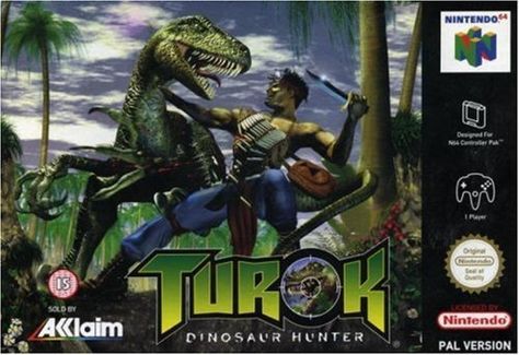 Turok Dinosaur Hunter, Dinosaur Hunter, Dino Crisis, N64 Games, All Video Games, Keys Art, First Person Shooter, Retro Video Games, Games Box