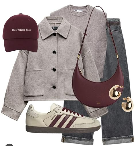 Zara 2024 Winter, Zara 2024 Autumn, Winter Picnic Outfit Casual, Zara Outfits 2024, Zara Outfit 2024 Autumn, Zara Outfit 2024, Work Ootd, Japan Outfits, Burgundy Outfit