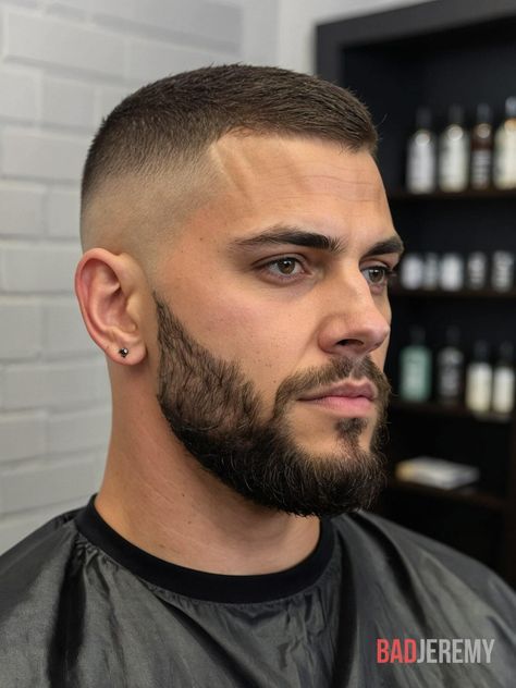 25 Taper Fade Haircuts for Men: A Comprehensive Guide – badjeremy.com Sharp Haircut, Crew Cut Fade, Taper Fade Haircuts, Buzz Cut With Beard, Very Short Hair Men, Young Men Haircuts, Men Fade Haircut Short, S Haircut, Fade Haircuts For Men