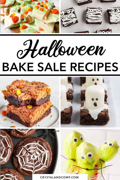 Looking for easy recipes for your Halloween bake sale? Check out these delicious and creepy treats you can whip up in no time! From adorable bat cupcakes to peanut butter cup spider cookies, these recipes are sure to impress. Grab your apron and get ready to create some spooktacular goodies that will have everyone coming back for more. Get inspired and let's get baking! Cute Bake Sale Packaging, Fun Bake Sale Treats, Halloween Treats For Bake Sale, Halloween Bake Sale Ideas Fundraiser, Best Bake Sale Recipes, Best Bake Sale Items, Easy Bake Sale Treats, Halloween Bake Sale, Easy Bake Sale Ideas