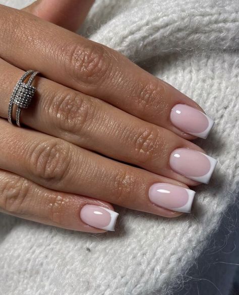 Square French Manicure, Nude Nail Ideas, Square French, Nude Nail, Nude Nail Designs, Edgy Nails, Timeless Chic, Cute Gel Nails, Dry Nails