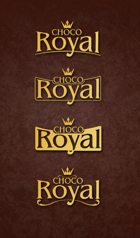 Choco royal - logo design on Behance Royal Logo Design Creative, Royal Logo Design, Logo Color Combinations, Supermarket Logo, Modern Bakery, Catering Logo, Rs Logo, Royal Kitchen, Royal Cakes