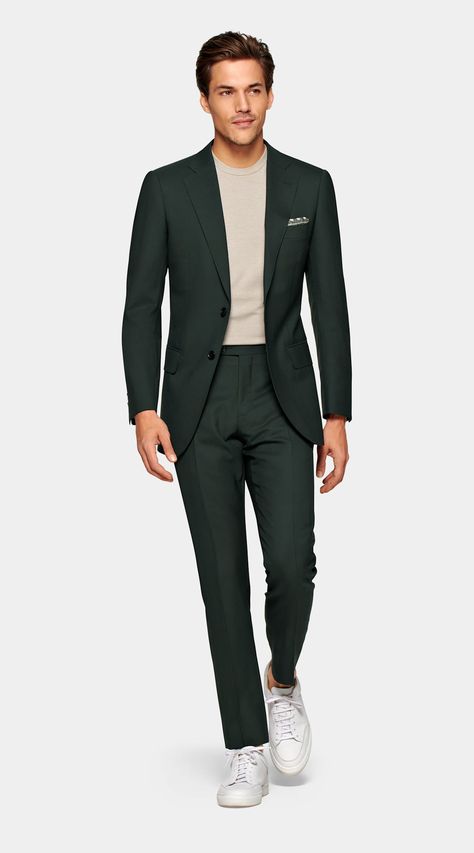 Emerald Green Men Outfit Casual, Dark Green Suits For Men, Dark Green Blazer Outfit Men, Dark Green Mens Suit, Thesis Defense Outfit, Dark Green Blazer Outfit, Green Blazer Outfit Men, Dark Green Suit Men, Blazer 2024