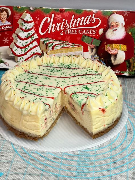 CHRISTMAS TREE CAKES... - Kitchen Fun With My 3 Sons Fun Cheesecake Recipes, Christmas Tree Desserts, Malt Shop, Pastries Recipes, Christmas Tree Cakes, Christmas Cheesecake, Baking Treats, Kitchen Fun, Tree Cake