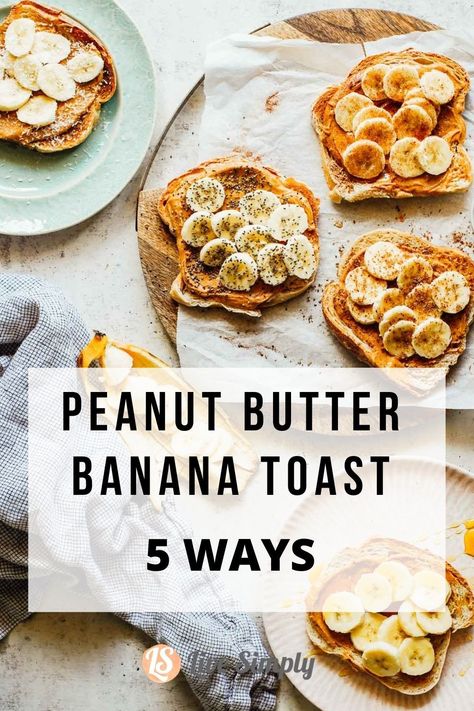 Banana and peanut butter toast is a match made in breakfast heaven! Top these ingredients on a slice of sourdough toast (or your favorite bread) for a delicious breakfast, snack, or after-dinner treat. Peanut Butter And Banana Snacks, Toast Banana Peanut Butter, Banana Toast Breakfast, Pb And Banana Toast, Banana Peanut Butter Sandwich, Peanut Butter And Banana Toast, Breakfast Ideas Peanut Butter, Peanut Butter Toast With Banana, Banana Toast Recipe