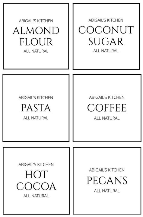 Minimalist Pantry Labels for Kitchen Organization, Custom Labels for Spices & Seasonings, Personalized Kitchen Organizer, Editable Template This MINIMALIST PANTRY LABEL ORGANIZER TEMPLATE is an easy-to-customize 100% EDITABLE TEMPLATES to keep your kitchen organized and beautiful. Create unlimited number of labels for your kitchen pantry labels, jars, containers etc. It's an INSTANT DOWNLOAD, so you get access to your template after your purchase within just a few minutes and edit in a template editor named TEMPLETT, which will open in your browser directly when you click on the link you receive. No need to install any softwares or download fonts. Please note that this is a DIGITAL DOWNLOAD only, NO PHYSICAL PRODUCT will be shipped. You can easily print your templates at home, in a local p Pantry Labels Template, Minimalist Pantry, Kitchen Pantry Labels, Organizer Template, Coffee Cookies, Personalized Kitchen, Kitchen Organizer, Sticker Label, Pantry Labels