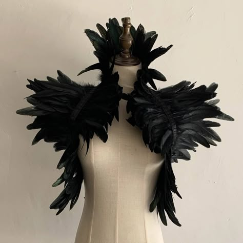 Womens Raven Costume, Raven Costume Aesthetic, Diy Crow Costume Women, Raven Costume Diy, Raven Bird Costume, Raven Inspired Outfits, Fae Masquerade, Victorian Gothic Outfit, Harpy Costume