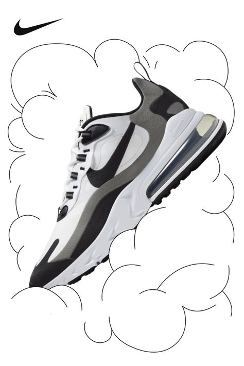 Nike Air Design, Shoe Graphic Design, Nike Air Max Shoes, Shoe Poster, Sneaker Posters, Air Max 270 React, 270 React, Shoes Photography, Air Max Shoes