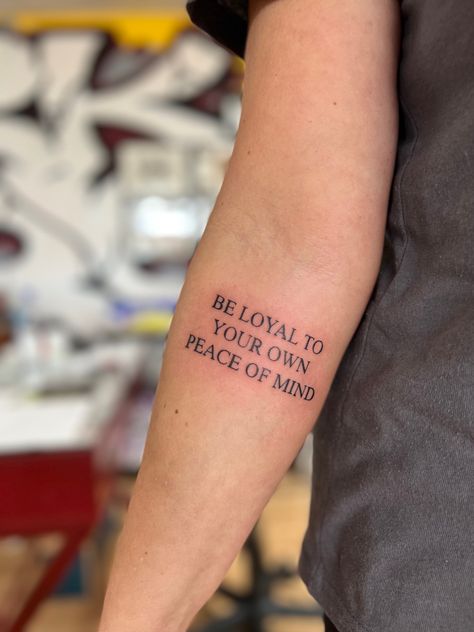 Restart Tattoo, Tattoo Quote Placement, Japanese Text Tattoo, Peace Of Mind Tattoo, Simple Mens Tattoos, Back Tattoo Quotes, Let It Go Tattoo, Confidence Tattoo, Poem Tattoo