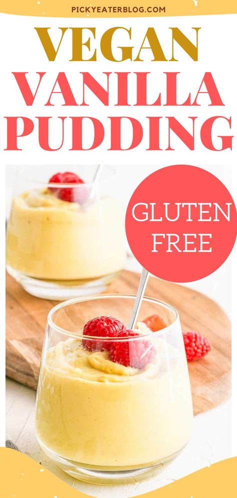 Vegan Vanilla Pudding, Vanilla Pudding Recipe, Gluten Free Pudding, Dairy Free Pudding, Vanilla Pudding Recipes, Sugar Free Vanilla Pudding, Healthy Chocolate Pudding, Homemade Vanilla Pudding, Vegan Pudding