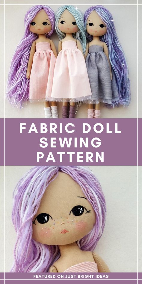 Diy Doll Patterns Free, How To Make Fabric Dolls, How To Make Rag Dolls, Ragdoll Sewing Pattern, Fabric Dolls Patterns Free, Sewing Dolls Patterns, Fabric Doll Patterns Free Printable, Doll Sewing Patterns Free, Diy Fabric Doll