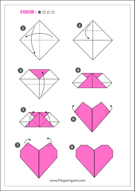 Origami Patterns, Paper Heart, Urban Jungle, Diy For Kids, Fun Crafts, Origami, Arts And Crafts, Van, Pattern