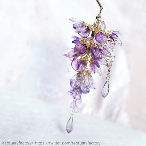 Wisteria Headpiece, Wisteria Hairpin, Wisteria Fashion, Wisteria Jewelry, Wisteria Earrings, Wizard Room, Elf Forest, Wisteria Garden, Wisteria Flowers