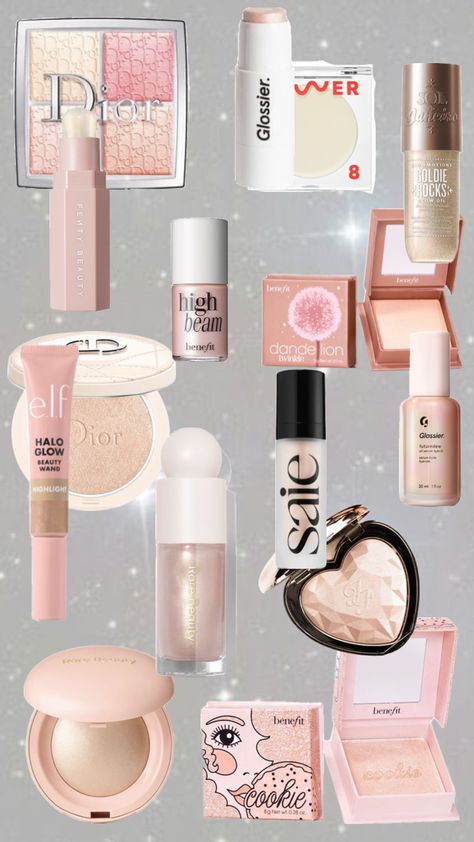 Sephora Highlighter, Boots Makeup, Makeup Dior, Best Highlighter, Makeup Bag Essentials, Skin Care Collection, Essential Bag, Fenty Beauty, Cute Makeup