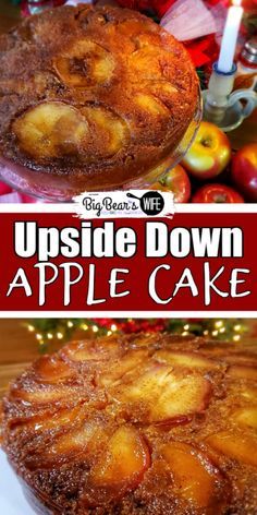 Upside Down Apple Spice Cake, Old Fashion Apple Cake, Candy Apple Upside Down Cake, Apple Cake Mix Recipe Easy, Old Fashioned Apple Cake, Church Desserts, Fruit Deserts, Apple Baking, Apple Cake Recipe Easy