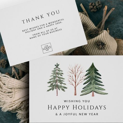 Our "Professional Business Logo Minimalist Christmas Holiday Card" is the perfect choice for your corporate holiday greeting needs. This elegant card is designed for businesses looking to send personalized holiday wishes to clients, partners, and employees. With space to feature your company's logo, it's a great way to reinforce your brand identity while spreading holiday cheer.  These business greeting cards are a professional and thoughtful way to show appreciation to your clients and associat Business Christmas Greetings, Minimalist Holiday Cards, Corporate Christmas Cards, Happy Holidays Wishes, Corporate Holiday Cards, Business Christmas Cards, Business Holiday Cards, Logo Minimalist, Christmas Card Art