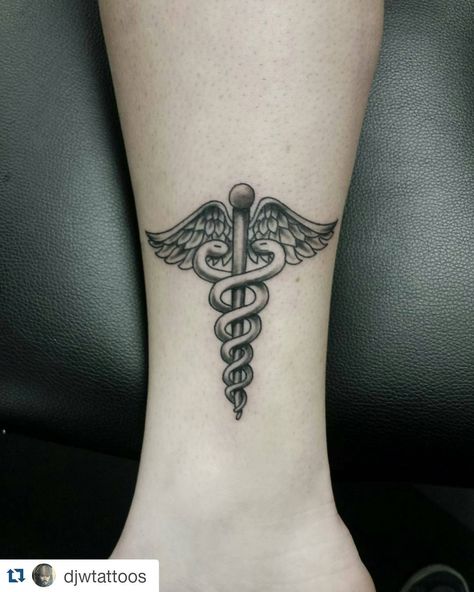 Medical Assistant Tattoos For Women, Dr Tattoo Ideas, Army Medic Tattoo, Caduceus Tattoo Nurse, Nurse Tattoos For Women Small, Medical Tattoo Ideas Nursing, Tattoo Ideas Nursing, Medicine Tattoo Ideas, Medical Tattoo Ideas