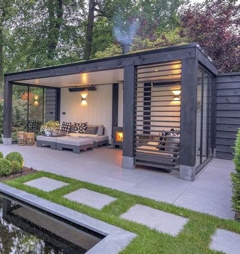 Hot Tub Backyard, Cozy Backyard, Backyard Renovations, Casa Container, Modern Backyard, Outdoor Gardens Design, Outdoor Decor Backyard, Backyard Makeover, Outdoor Pergola