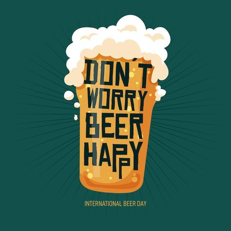 Beer Design Ideas, Beer Drawing, Beer Graphic Design, Beer Wallpaper, International Beer Day, Beer Illustration, Beer Graphic, Beer Quotes, Beer Art