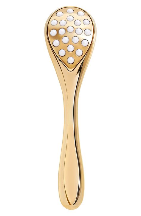 Free shipping and returns on Dior Prestige Le Pétale Multi-Perlé Massage Tool at Nordstrom.com. What it is: A golden metal massage tool to amplify the benefits of Dior Prestige La Micro-Huile de Rose Advanced Serum, sold separately.What it does: Featuring 21 ceramic micro-pearls, this tool is designed for use before your serum to help support skin's flow, or after your serum to help smooth wrinkles, define cheekbones and sculpt the face. Define Cheekbones, Dior Price, Dior Prestige, Facial Massage Tool, Beauty Samples, Dior Beauty, Face Massage, Les Rides, Massage Tools