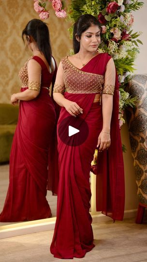 Red Colour Saree, Red Color Outfits, Saree Heavy, Handwork Blouse, Search Code, April 27, Red Colour, Colourful Outfits, Blouse Piece