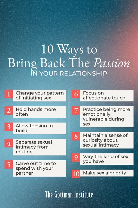 Passion In A Relationship, Ways To Increase Intimacy In A Relationship, Relationship Routine, Passion In Relationship, Emotional Attunement, Marriage Psychology, Gottman Worksheets, Gottman Relationship, Physical Affection