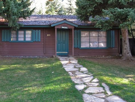 1950s pan abode | 211 W Hopkins | AspenModern Pan Abode, Aspen, Log Cabin, Patio, Outdoor Decor