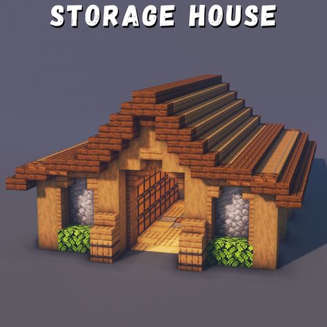 Practical Minecraft House, Minecraft Villager Trader House, Dog Home Minecraft, Minecraft Open House, Minecraft Goose Statue, Minecraft Raft House, Plains House Minecraft, Minecraft Villager House Upgrade, Minecraft Storage Building Ideas