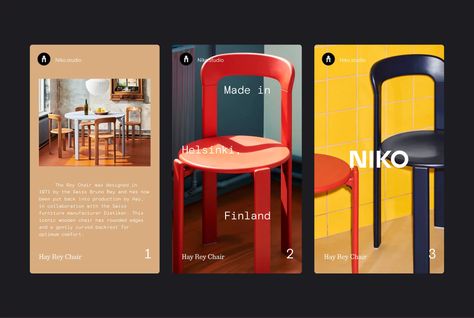 Blair Hodge’s proudly precise identity for Niko shares the furniture brand’s mid-century philosophy — The Brand Identity Instagram Story Branding, Furniture Store Logo, Furniture Branding, Catalog Design Layout, Furniture Graphic, Portfolio Print, Instagram Grid, Catalog Design, Graphic Elements