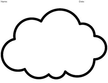 Use these cloud templates for a coloring, writing, or design activity! Cloud Worksheets For Preschool, Cloud Template Free Printable, Cloud Crafts For Kids, Mountain Templates, Cloud Coloring Page, Clouds Craft, Picture Of Clouds, Clouds For Kids, Cloud Silhouette