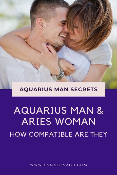 I have some amazing tips for you if you are wondering how Aquarius man and Aries woman are compatible. This is an unlikely duo, however, a match that if maintained carefully, has a lot of ground-breaking potentials. Just keep reading and find out everything about this match.  #zodiac #zodiac_sign #zodiac_facts #love #love_compatibility #love #relationship #dating #aquarius #aquarius_man #aries #aries_woman #aquarius_facts #aquarius_traits #aries_facts #in_love #in_bed #how_compatible Aries Woman And Aquarius Man, Aries Woman Compatibility, Aquarius Men Relationships, Aquarius Men In Bed, Aquarius And Aries, Aquarius Relationship, Aquarius Man, Aries Women, Relationship Tattoos