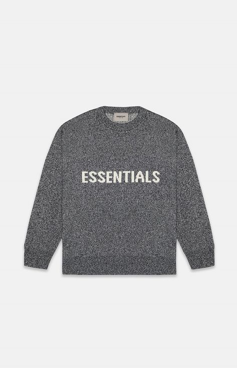 Fear of God ESSENTIALS Shares Spring 2020 Campaign Video West New York, King Shirt, Fashion Tshirt, Fear Of God Essentials, Black Knit Sweater, Grey Knit Sweater, Fear Of God, Knit Hoodie, Loose Sweater