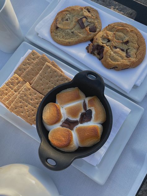 #dessert #cookies #smores Smores Cookies Aesthetic, Elevated Smores, S’mores Aesthetic, Smores Aesthetics, Smores Nachos, Christmas Smores, Cookies Smores, Oven Smores, Smores Cookie