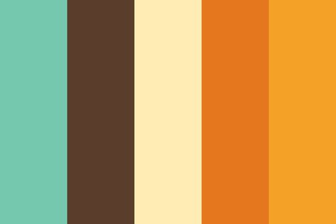 70s Retro Stripes Color Palette Kertas Vintage, Vintage Colour Palette, Retro Color Palette, Orange Color Palettes, Color Schemes Colour Palettes, Color Palette Design, Retro Stripes, 70s Retro, Color Inspo