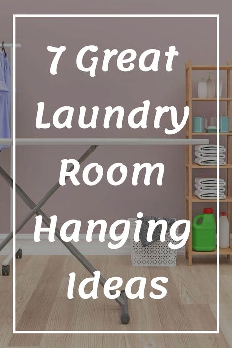 Upgrade your laundry room with these 7 clever hanging ideas! Maximize space and keep everything organized from clothes to cleaning supplies. Whether you have a small space or a large room, these tips will make laundry day a breeze. Hang Clothes Laundry Room, Laundry Room Hanging Ideas, Laundry Room Hanging, Laundry Hanging Rack, Laundry Quotes, Small Utility Room, Laundry Room Design Ideas, Laundry Room Ideas Small Space, Laundry Hanger