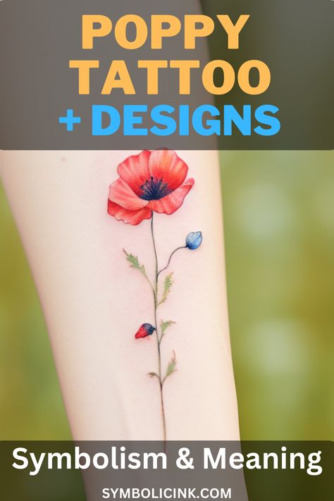 Poppy Tattoo Meaning Dragonfly Poppy Tattoo, Meaning Of Poppy Flower, Poppy Flower Tattoo Meaning, Red Poppy Tattoo Design, Poppy Tatoos Small, Poppy Tattoos For Women, Poppy Tattoo Arm, Poppy Tattoo Men, Poppy Flower Tattoo Design