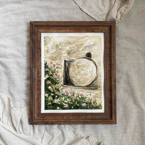 This Watercolor Paintings item by WildflowerCreativeUT has 215 favorites from Etsy shoppers. Ships from Hattiesburg, MS. Listed on Apr 1, 2023 Empty Tomb Painting, He Is Risen Art, Easter House Decor, Tomb Painting, Christian Easter Art, Risen Art, Easter Tomb, Lds Artwork, Jesus Tomb